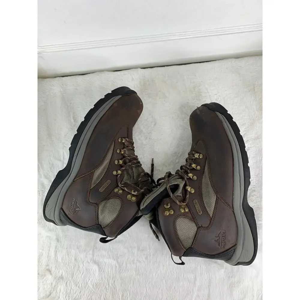 NORTIV 8 Men’s Brown Steel Toe Waterproof Work Boots Size 11